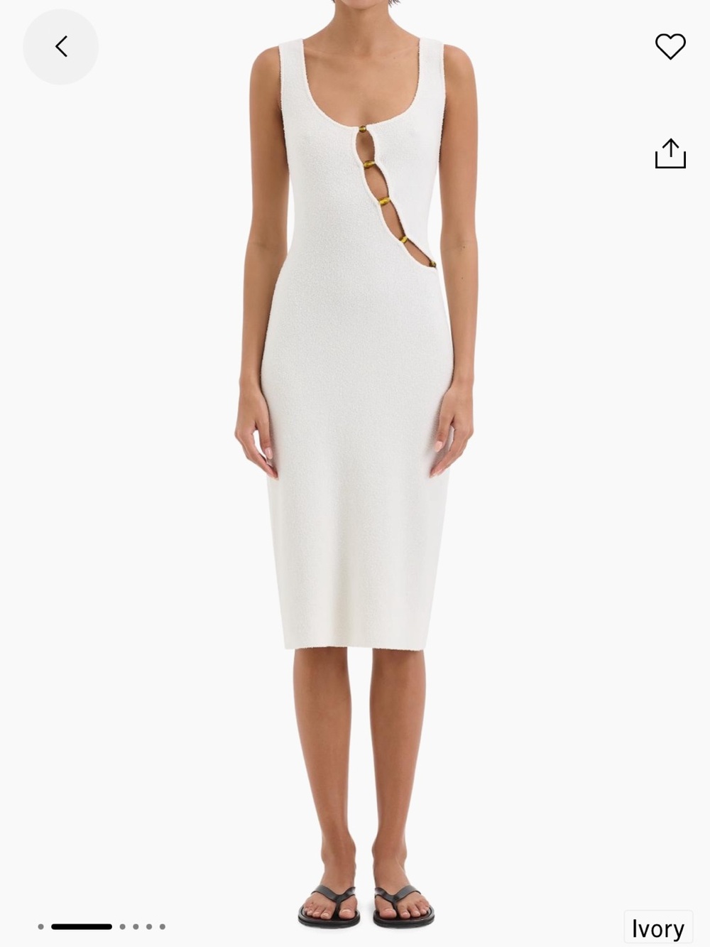 Sir. Chiara Beaded Midi Dress